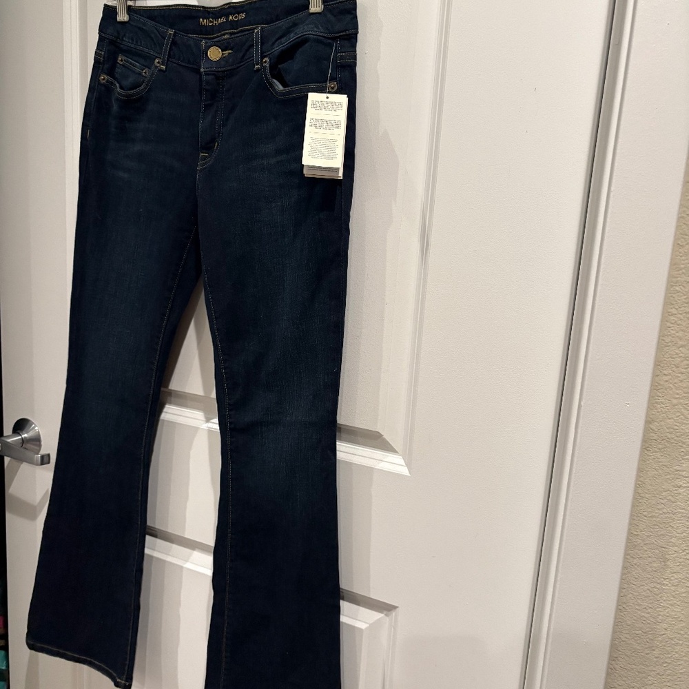 Michael Kors NWT Denim Boot Cur Low Rise Jeans Stretch/Comfort Size 6 PETITE